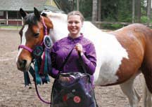 Horse show Winners: Rosalee Pagani and her horse Mia were rewarded for their efforts at the Spring 2010 horse show.